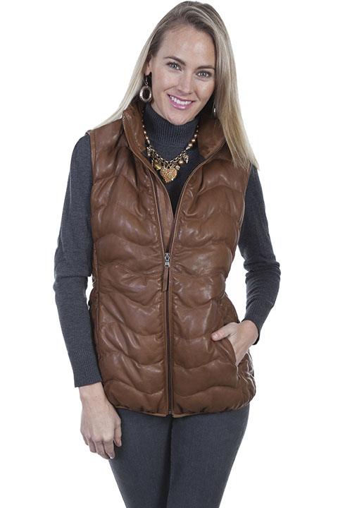 (image for) Ribbed leather vest
